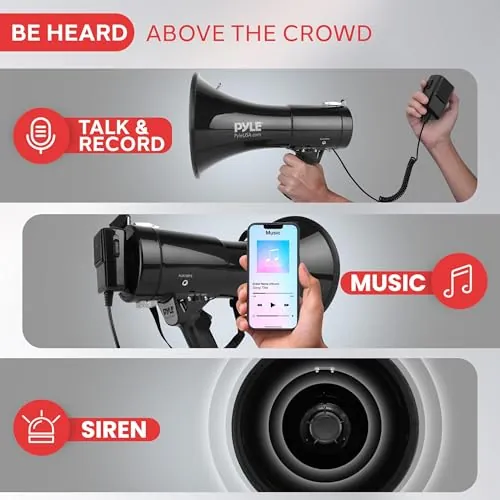 PYLE 50W Megaphone Speaker Review: Portable Bullhorn Ranked image 3