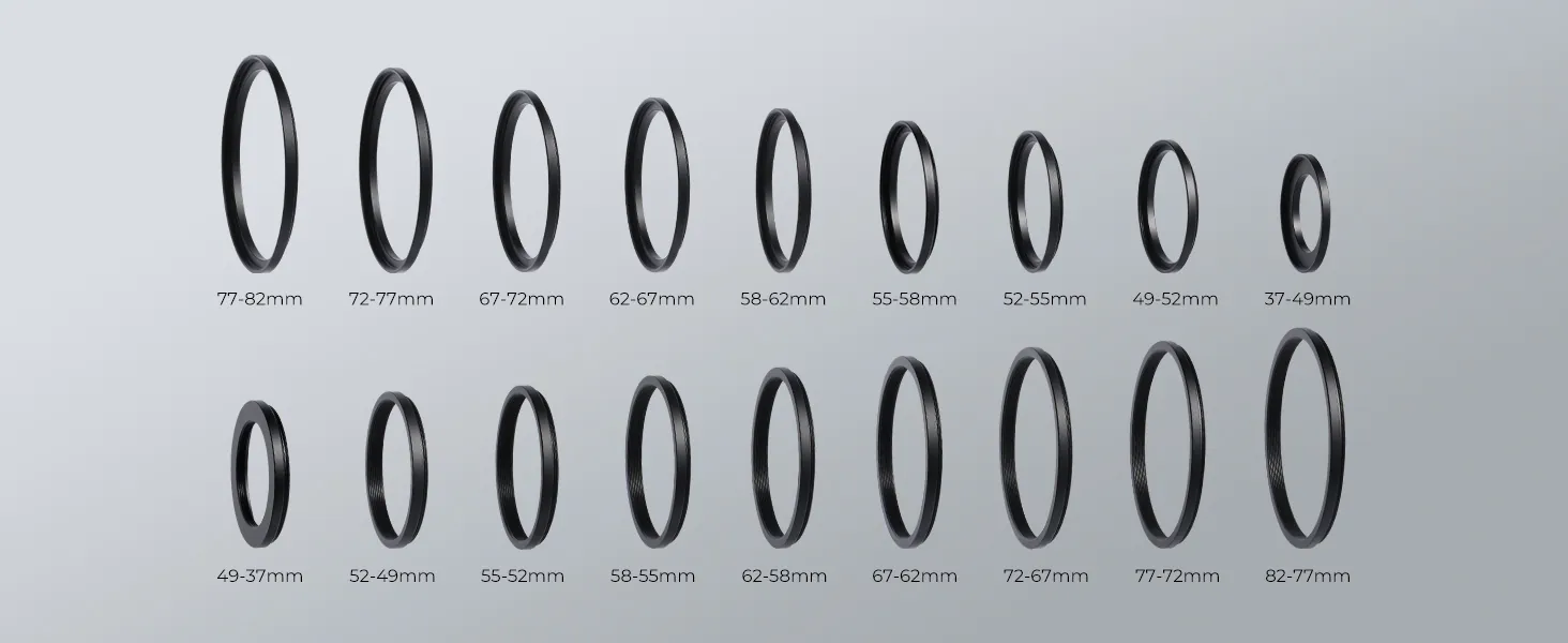 K&F CONCEPT 18 Pieces Filter Ring Adapter Set Review image 7