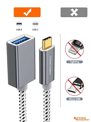 CableCreation USB to USB C Adapter Review: USB-C OTG Cable image 5