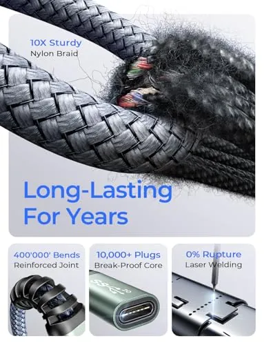 AINOPE USB C Extension Cable 6.6FT Review image 2