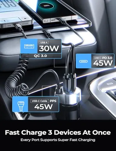 LISEN 90W Car Charger Review: USB-C Fast Charging Ranked image 4