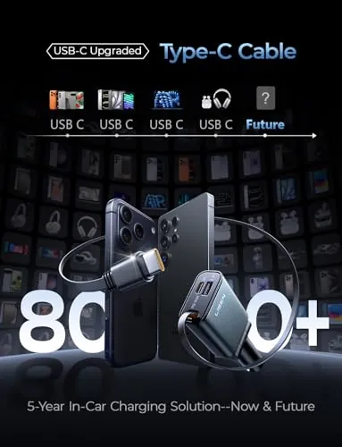 LISEN Retractable USB-C Car Charger Review image 4